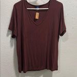 Old Navy Dark Burgundy Relaxed Short Sleeve Tee Photo 0