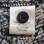 Dana Buchman  Black & White Snakeskin Button Down Pattern Top XL Photo 5