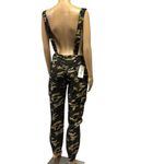 JK Miles Camo Overalls Jogger Ankle Cargo Pockets Jumpsuit Pants Womens Medium Green Photo 2