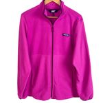 Lands' End Grid Waffle Fleece Jacket Pink XL Lightweight Preppy Gorpcore Full Zip Photo 1