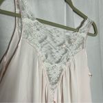 Vintage Lucie Ann 1970’s Light Pale Pink & Lace Flower Nightgown Dress Size L Photo 3