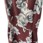 Lush Clothing Lush Burgundy Floral Skater Sleeveless Dress Flare Skirt Photo 1