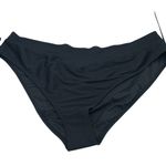 J.Crew New NWT Black Ribbed Cross Front Cheeky Bikini Swim Suit Bottom Size 3X Photo 1