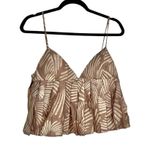 Love, Bonito Padded Babydoll Pleated Camisole Top Size Large or US 8 NWT Tan Photo 4