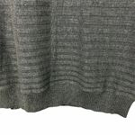 Soho  Grey Crew Neck Ribbed Sweater With Laced Sleeves Size Medium Photo 3