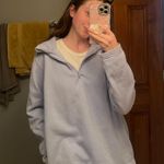 Real Work Pastel Purple Quarter-Zip Sweatshirt Photo 0