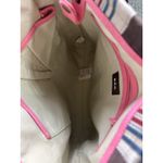 The Sak Denim Striped Canvas Organizer Shoulder Strap Tote Brown Women's Purse Photo 6