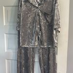 Stars Above  Silver Velveteen PJ Set Photo 0