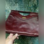 Etienne Aigner Vintage 70/80s oxblood burgundy leather handle briefcase purse Photo 8
