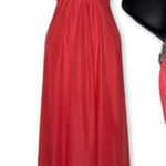 Sequin Hearts Beaded Rhinestone Strapless Coral Evening Gown Floor Length Formal Dress Photo 0