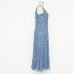 Adrianna Papell  Hand-Beaded Ankle-Length Dress in French Blue Size 10 NWT Photo 4