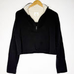 Aerie  Black Cropped Half Zip-Up pullover Active American Eagle Size Small Photo 0