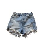 Free People Crvy High Waisted Denim Shorts Size 26 Photo 0