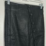 New RTA Jolene Synthetic Buttoned Glaze Mini Skirt In Black Size 6 Photo 2
