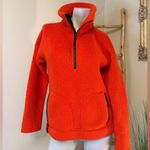J.Crew Fleece Sherpa Women’s XS Red Orange Half Zip Pullover Jacket Photo 1