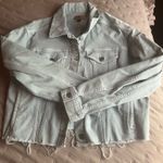 Light denim crop jacket Blue Size L Photo 0