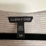 Eileen Fisher Pinstriped Ballet Round Neck Curved Hem Linen Blend Gray Tunic Photo 1