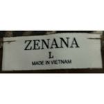 Zenana Outfitters Women's Light Brown Animal Print Short Sleeve T-Shirt Front Pocket Size L Photo 2