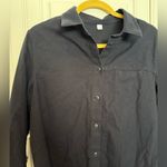 Lululemon  Women’s Full Day Ahead Shirt Flannel Button Down Size 8 Black Relaxed Photo 2
