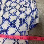 Rebecca Taylor  blue white linen printed top sz S Photo 3