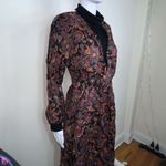 Carriage Court Vintage Paisley Floral Print Turtleneck Dress Size 8 Photo 1