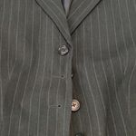 CHAPS Women's  by Ralph Lauren Charcoal Gray Stripe Blazer Size 6 EUC #3083 Photo 4