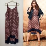 Lane Bryant  Chiffon Straps Medallion Hi-Low Dress Photo 1