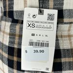 ZARA NEW Black White Plaid Paperbag Tie Belt Preppy Checkered Wrap Mini Skirt XS Photo 4