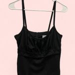 Cute vintage 90’s black metallic stripe lace camisole suit top luxury suit Photo 2