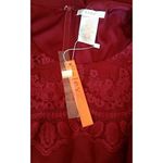 Esley Modcloth  Burgundy Red Wine Lace Sleeveless Pleated Party Dress Small NEW Photo 5