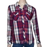 Rails  Women’s Size S Red White & Navy Blue Plaid Long Sleeve Button Up Shirt Photo 0