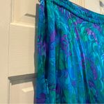 Adrianna Papell Vintage Silk Skirt Suit Paisley Blue Green Purple Fitted Size 8 Photo 6