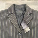 BCBGMAXAZRIA Blazer Womens XS Brown Pinstripe Single-Breasted Notched Lapel NEW Photo 3