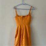 House Of CB  Tangerine Satin Pleated Corset Midi Dress Size XS Photo 4