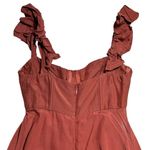 Farm Rio Cinnamon Dark Brown Ruffle Strap Maxi Dress Women’s US XS Photo 8