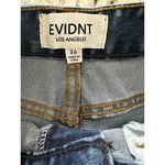 NWT EVIDNT Malibu High Rise Two Tone Kick Flare Jeans 26 Blue Photo 7