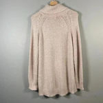 Bardot Belle Sleeve Turtleneck Fluffy Knit Sweater Blush Pink Size 10 Cozy Tunic Photo 1
