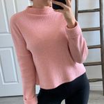 H&M Ribbed Pink Cropped Turtleneck Sweater / Size XS Photo 0
