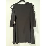 NEW Sympli Stretch Dress Womens 6 Black Going Out LBD 3/4 Sleeve Dark Romantic Photo 1