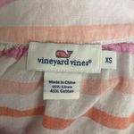 Vineyard Vines  White With Pink Stripe Short Sleeve Embroidered Shirt Size XS Photo 6