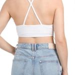 ZARA White Cut Out Halter Ribbed Bodysuit Photo 2