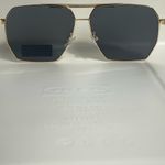 Rachel Roy Gold Frame Aviation Sunglasses 100% UV Protection Geometric Octagonal Photo 4
