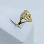 10k solid gold ring heart initial C Photo 1