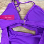 Xhilaration  Juniors' Neon Purple Ribbed U-Neck One Piece Swimsuit - Small - NWT Photo 6