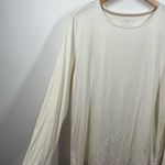 Chico's The Ultimate Tee Women XL Cream Crew Neck Long Sleeve Shirt Spring Relax Photo 2