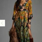 Anthropologie Printed V-Neck Maxi Dress Size: 2P Photo 0