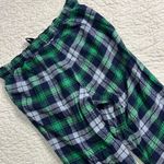 Aerie  Soft Plaid Pajama Joggers Blue Green Gingham Lounge Pants drawstring Photo 4