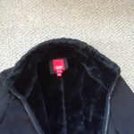 Esprit  Black Faux Fur Lined Coat SIZE L Women’s Warm Winter Jacket Photo 2