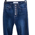 431. Kancan high rise dark wash distressed button fly Jeans Sz 1/24 #718 Blue Photo 7