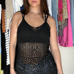 Black Crochet Knit Cover Photo 0